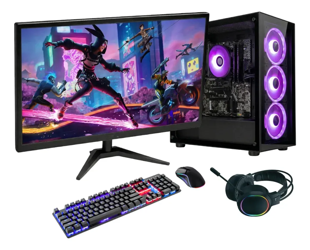 PC Gamer Completo BluePC FORCE, AMD Ryzen 5, Radeon RX, 8GB DDR4, SSD 256GB